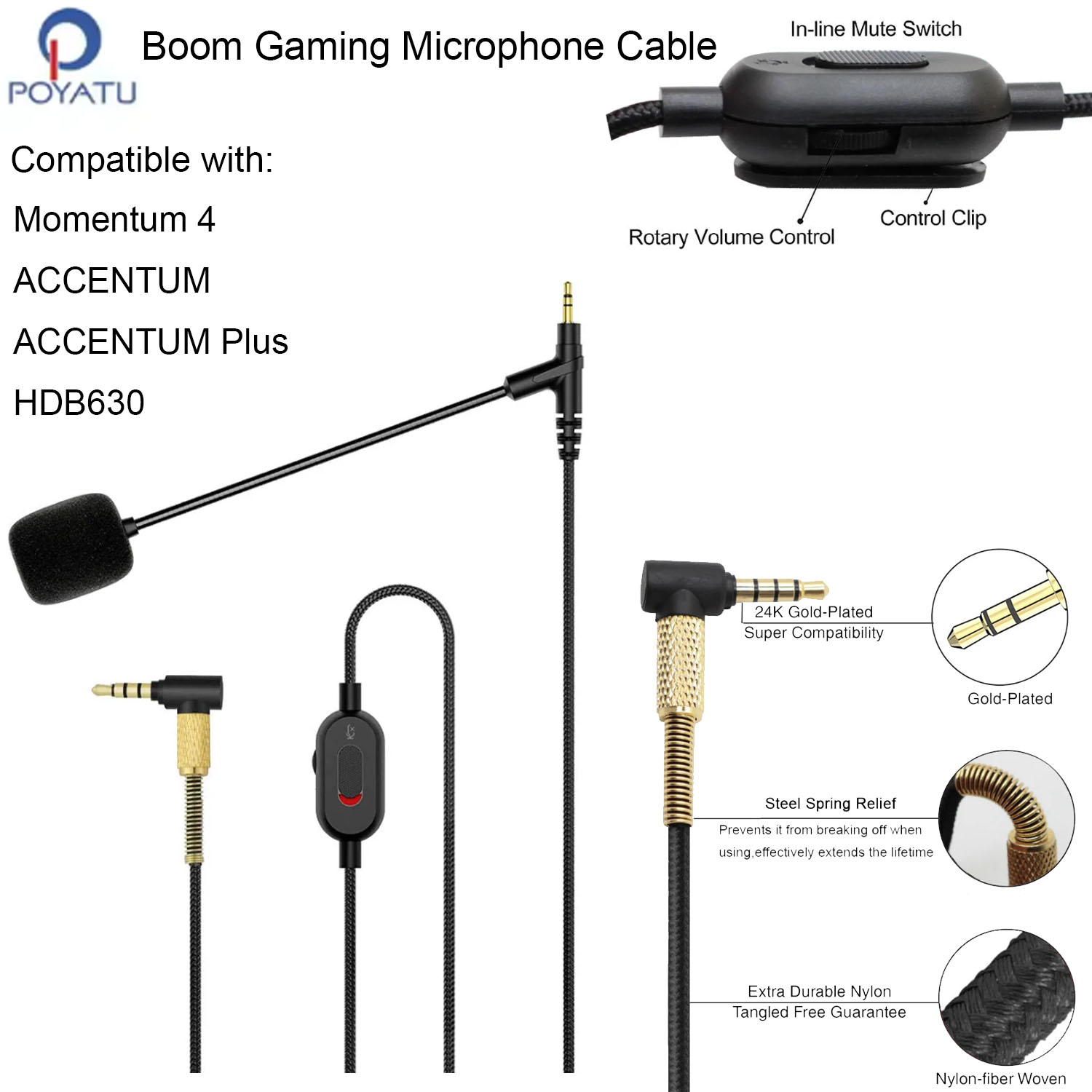 Kabel Headphone Boom Mic untuk - Sennheiser Headphone Momentum 4 ulasan dan harga